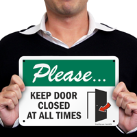 Important notice: Door must remain closed