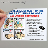 Employees Must Wash Hands Etiquette Signs