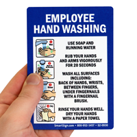 Employee Hand Washing Instructions Sign