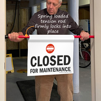 Closed for repairs door sign