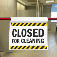 Temporarily Closed for Cleaning sign