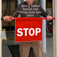 Stop door barricade sign