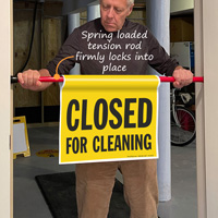 Cleaning in Progress Door Sign
