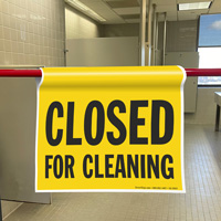 Barricade Sign for Closed Area Cleaning