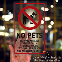 Trained Service Animals Permitted Sign