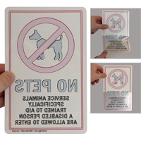 Window StickerService Animals Allowed
