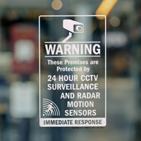 CCTV Surveillance: Premises Protected, Window Decal