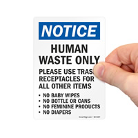 Human Waste Only: OSHA Notice
