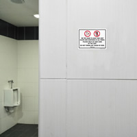 Clean and Sanitized Washroom Etiquettes Sign