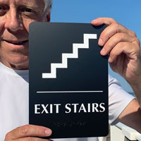 Exit stairs sign