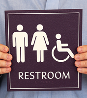 Restroom Unisex Handicapped Signs