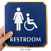 Restroom, with Women/ISA Handicapped Graphic Braille Signs