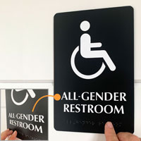 Braille All Gender Restroom Sign