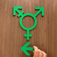 Gender Neutral Symbol Restroom Die-Cut Sign Kit