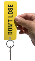 Double-sided keychain: Do not lose