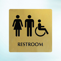 Men Women Accessible Restroom Sign
