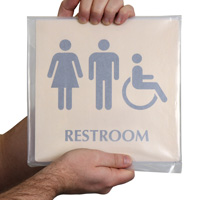 Men Women Accessible Brass Sign