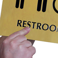 Accessible Restroom Sign: Men Women