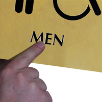 Men's Restroom Sign with Male Symbo
