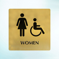 Accessible Women Restroom Sign