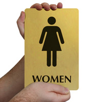 Metal Women's Restroom Sign