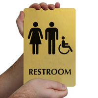 Male Female Accessible Restroom Sign