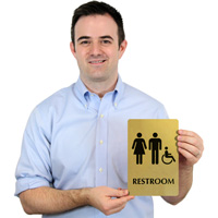 Male Female Accessible Bathroom Sign