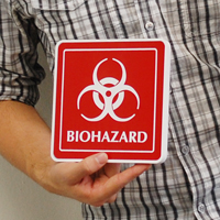 Warning Biohazard Sign (with biohazard symbol)