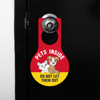 Hanging tag for pet instructions
