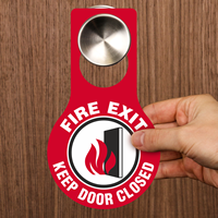 Fire Exit Keep Door Closed Hang Tags