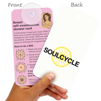 2 Sided Breast Self Examination Card Suction Cup Tags