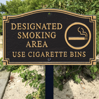 Designated Smoking Area Statement Plaque
