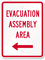 Evacuation Assembly Area Left Arrow Sign