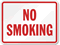 No Smoking (red letters) with border