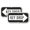 Key Drop Right Arrow Sign