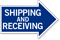 Shipping and Receiving, Right Die-Cut Directional Sign