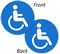 Handicapped Graphic Door Decals Label