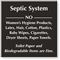 Septic System No Women's Hygiene Products Engraved Sign