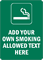 ADD YOUR OWN SMOKING ALLOWED TEXT HERE