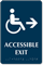Accessible Exit with Right Arrow Braille Sign