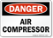 Air Compressor OSHA Danger Sign