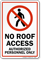 No Roof Access Sign