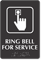 Ring Bell For Service Symbol TactileTouch™ Braille Sign