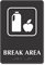 Break Area Symbol ADA TactileTouch™ Sign with Braille
