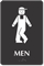 Bow legged Men's Bathroom Humor Sign