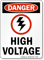 Danger High Voltage Sign