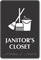 Janitor's Closet TactileTouch Braille Sign With Graphic
