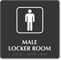 Male Locker Room TactileTouch™ Braille Sign