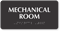 Mechanical Room Tactile Touch Braille Sign