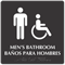 Bilingual Men's Bathroom Tactile Touch Braille Sign